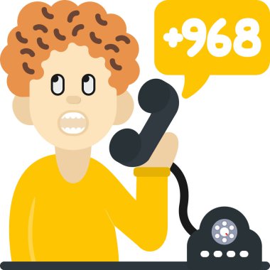 Retro telefonu ve mikrofon vektör illüstrasyon grafik tasarımı olan çocuk