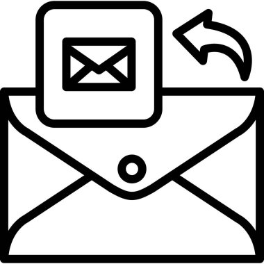 zarf e- posta iletisi simgesi ana hat biçiminde