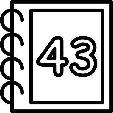 4 4 4 simgesi, vektör illüstrasyonu