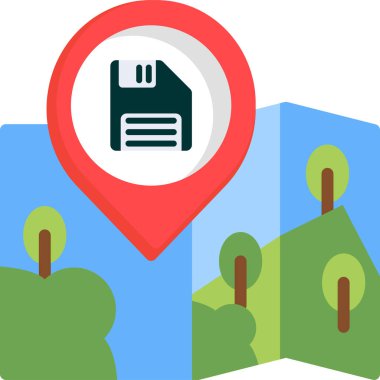 harita pin konumu simgesi düz biçimli