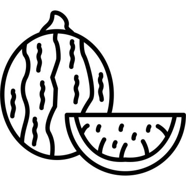 kavun simgesi vektör çizimi çizimi
