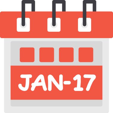 Takvim simgesi tasarımı, vektör illüstrasyonu