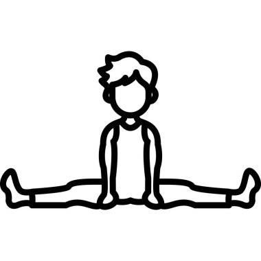 Yoga yapan genç adam.