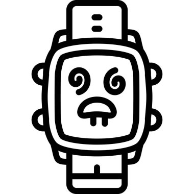 akıllı saat robot simgesi ana hat biçiminde