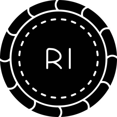 Bozuk para para para birimi simgesi katı biçiminde