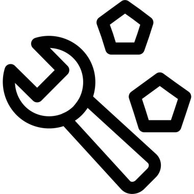 Araçlar simgesi, basit vektör çizim