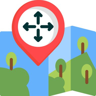 konum haritası simgesi düz biçimli