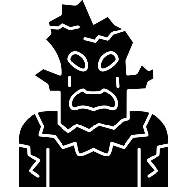 Canavarlar. Web simgesi basit illüstrasyon