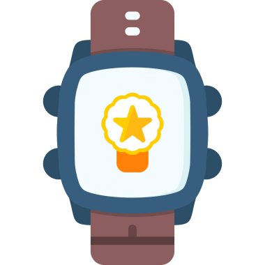 Yıldız vektör illüstrasyon tasarımlı akıllı saat