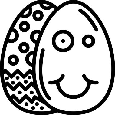 Taslak biçiminde mutlu paskalya yumurtası simgesi