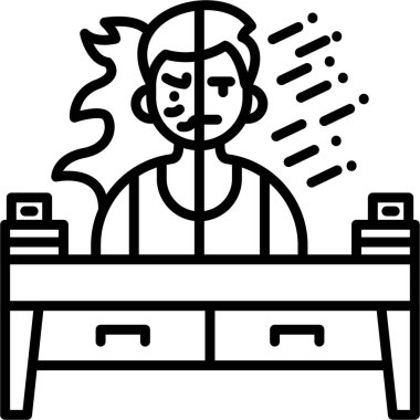 Stres stres simgesi ana hatları biçiminde