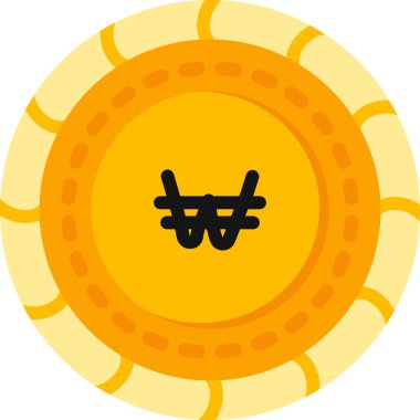 Para birimi simgesi, vektör illüstrasyonu