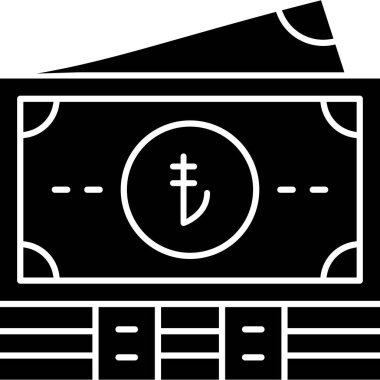 Para simgesi, vektör çizim