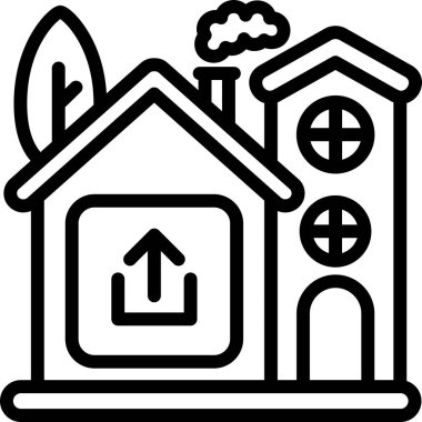 Bina. Web simgesi basit tasarım