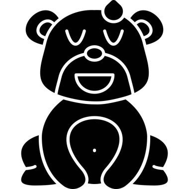 Siyah gözlü şirin panda. vektör