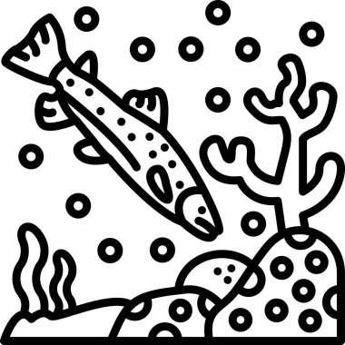 Balık. Web simgesi basit tasarım