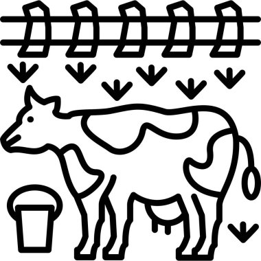inek çiftliği sütü simgesi