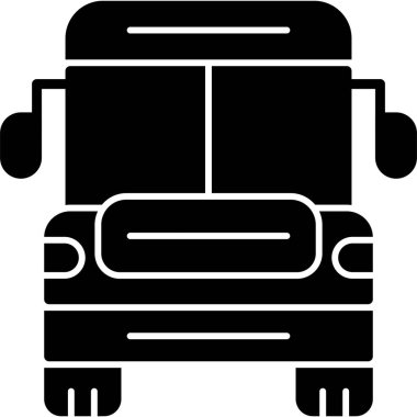 Otobüs. Web simgesi vektör illüstrasyonu