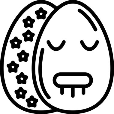 Paskalya yumurtalı yıldız, vektör simgesi