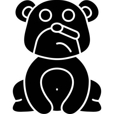 Ayı. Web simgesi basit illüstrasyon