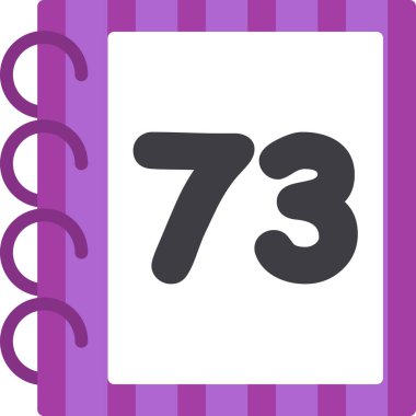 Bir takvim simgesinin vektör illüstrasyonu