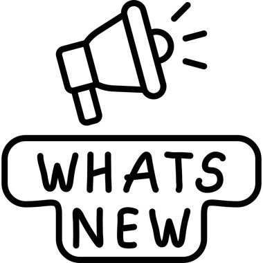 Yeni konuşma balonlu yeni haber simgesinin vektör illüstrasyonu