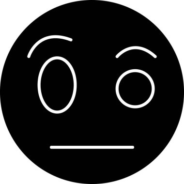 Emoji yüz simgesi simgesi katı biçimde