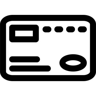 Taslak biçiminde kart kredi kartı simgesi