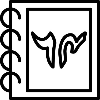 Kitap. Web simgesi basit illüstrasyon