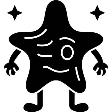 Yıldızlı bir yıldız simgesinin vektör illüstrasyonu