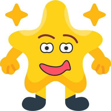 Sarı yıldız, illüstrasyon, vektör, beyaz arkaplan üzerinde.