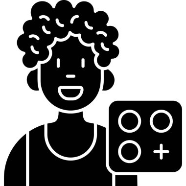 Maskeli bir kadının vektör çizimi