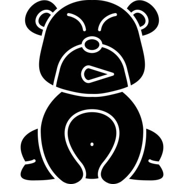 Oyuncak ayı simgesi katı stili