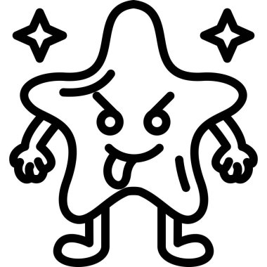 Şirin çizgi film yıldızının vektör çizimi