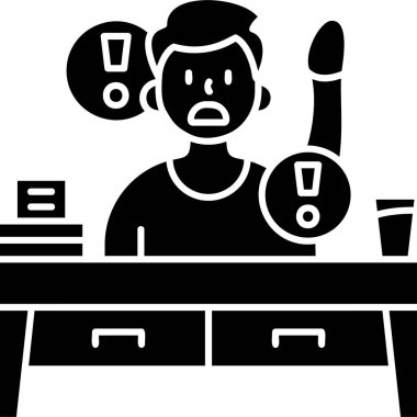 Avatar Kafe Adam simgesi katı stilde