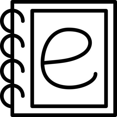 Bir harf simgesinin vektör illüstrasyonu