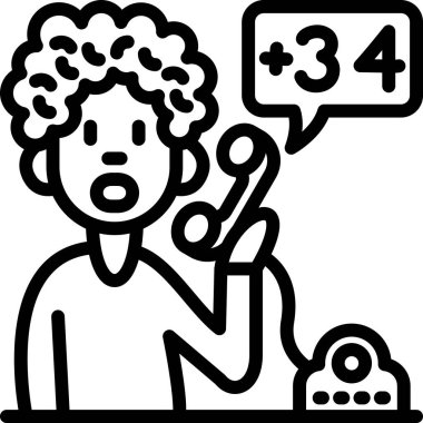 çocuk mobil simge ile konuşuyor, taslak biçimi