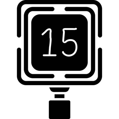 Beyaz üzerine silo simgesinin vektör çizimi