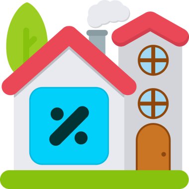 ev inşa etme simgesi tam taslak biçimi