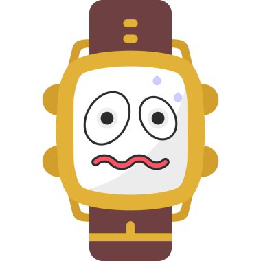 düz renk retro karikatür çalar saat