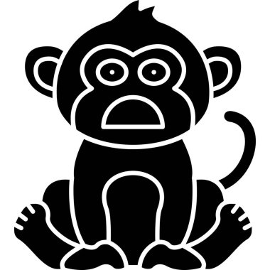 Anahat biçiminde hayvan maymun simgesi