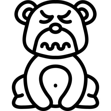 Çizgi film ayısının vektör çizimi