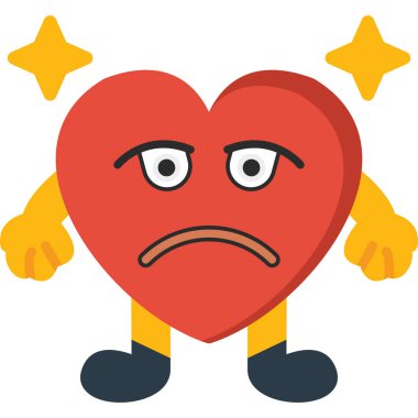 kalp çizgi film karakteri ifadesi