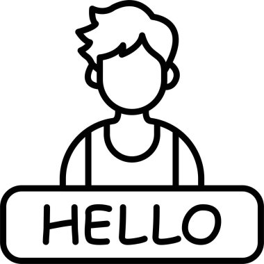 Beyaz arkaplan üzerindeki vektör illüstrasyonuna hoşgeldiniz