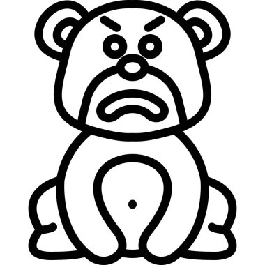 Sevimli ayı çizgi film ikonu. vektör illüstrasyonu