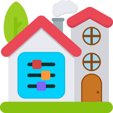 bina binası simgesi düz stil