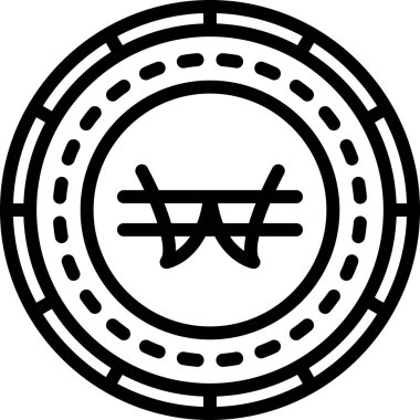 para birimi simgesi vektör çizim