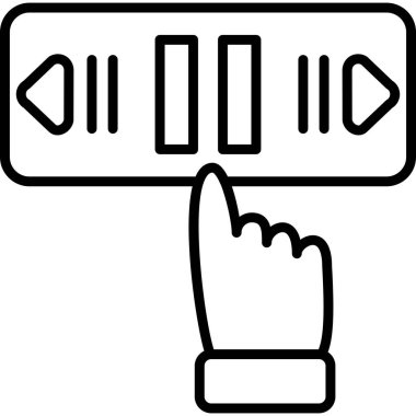 Video oynatıcı ikon vektör illüstrasyonu