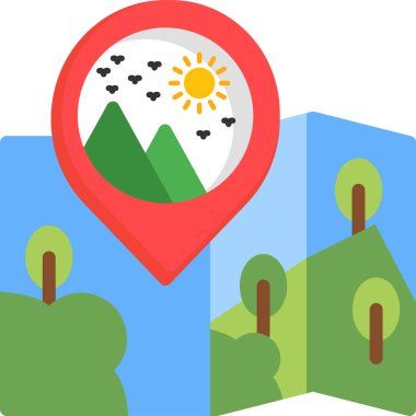 konum haritası pin simgesi düz biçimli