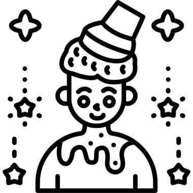 sihirli değnek kutsal kişilerin resmi, vektör çizim